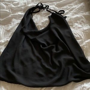 Cowl neck halter backless tank